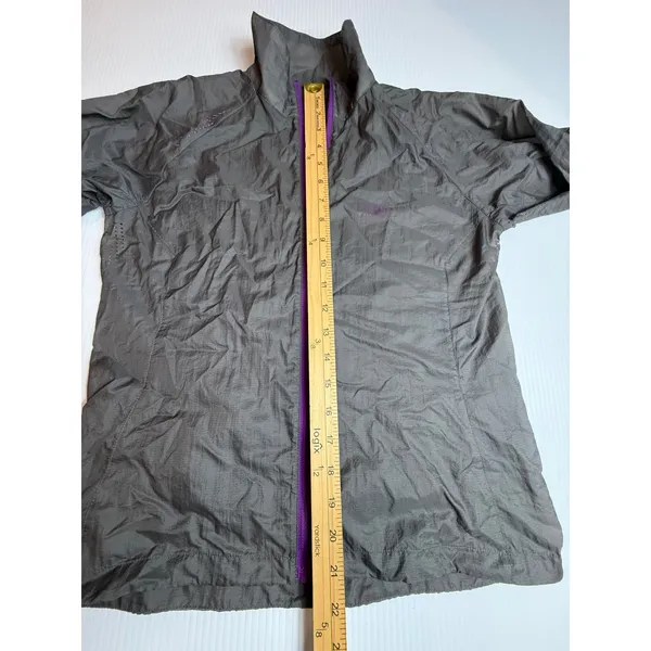 Helly Hansen Womens Gray Purple Full Zip‎ Lightweight Windbreaker Jacket Small - Image 4