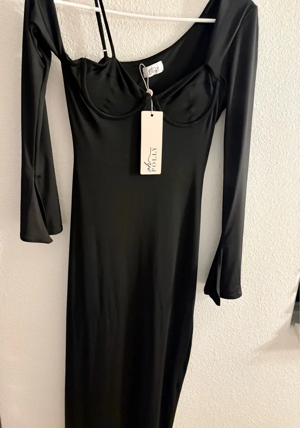 Oh Polly Black Dress - Image 2