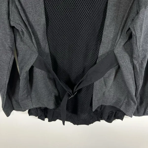 CAbi 3184 Mesh Back Jacket in Heather‎ Gray Stretch Ponte Twill Coat M $189 - Image 12