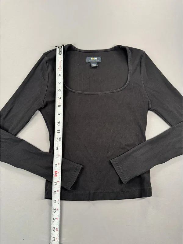 Maeve by Anthropologie | Small | Black Long-Sleeve Scoop-Neck Top - Image 4