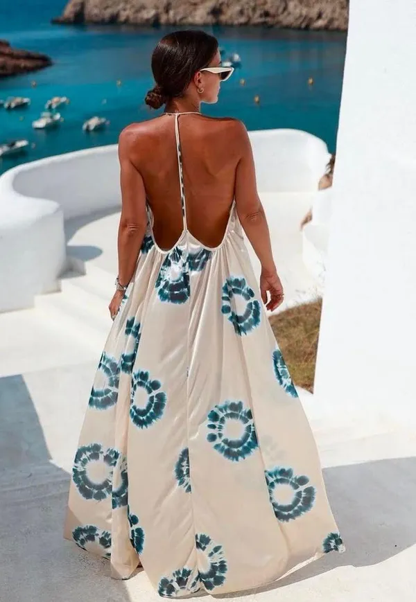 ZARA dress maxi oversize fit boho flogger prints casual summer vacation wedding - Image 7