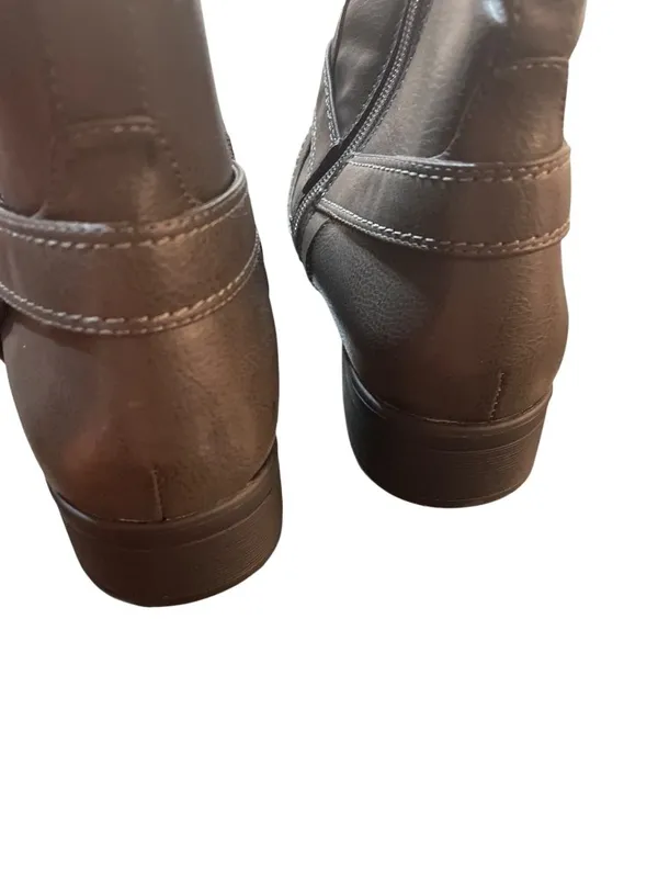 GH Bass Luciana wms brown faux leather below knee equestrian riding boots sz 8M - Image 10