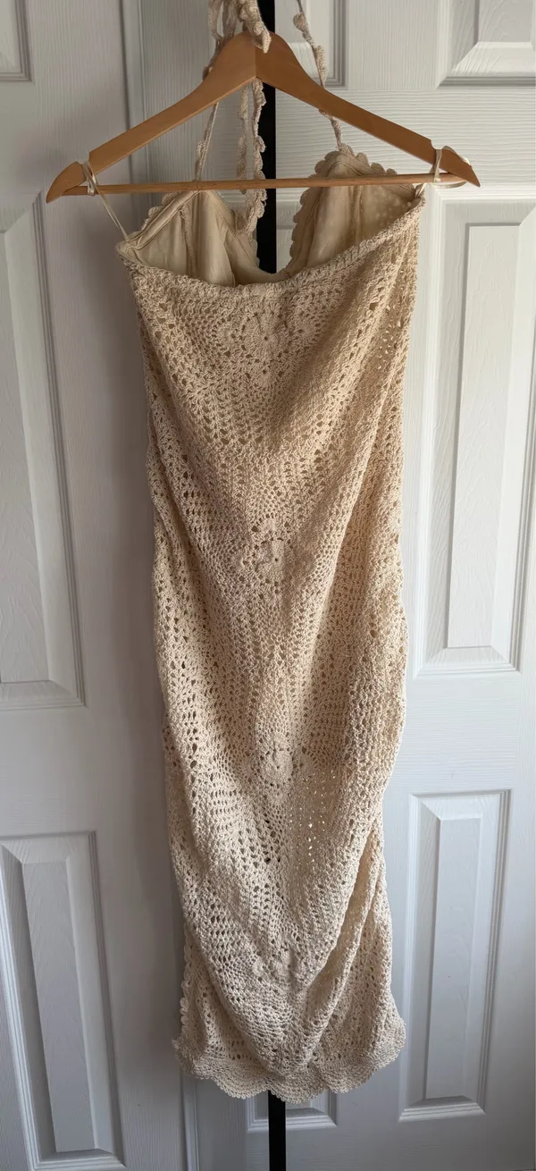 NWT Free People Dahlia Crochet Maxi Dress In Cream Size: S - Image 5