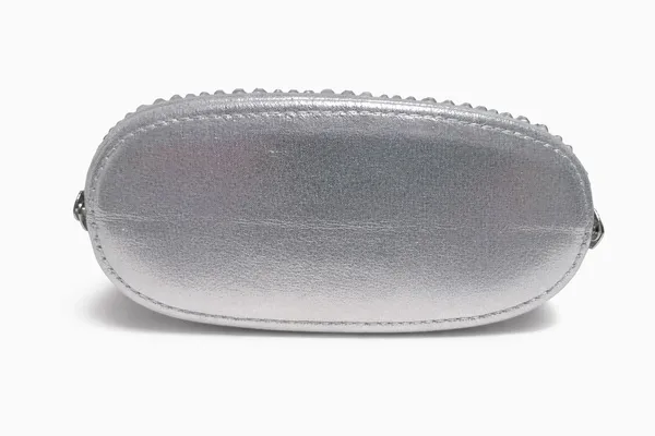 Silver Rhinestone Evening Clutch with Detachable Crossbody Chain Strap - Image 6