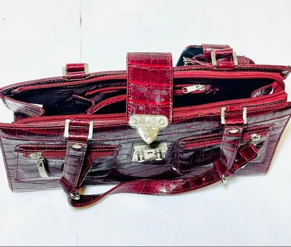 Y2K 2000’s Red Satchel Purse - Image 9
