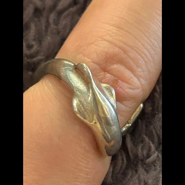 Ring band silver plated size 6.5 g32 - Image 3