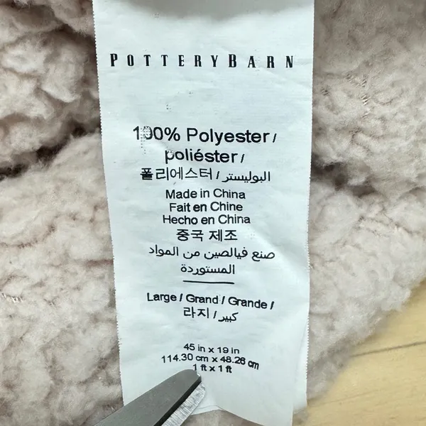 Pottery Barn Unisex Cozy Comfort Robe Teddy Plush Cozy Comfy Belted Large Beige‎ - Image 10