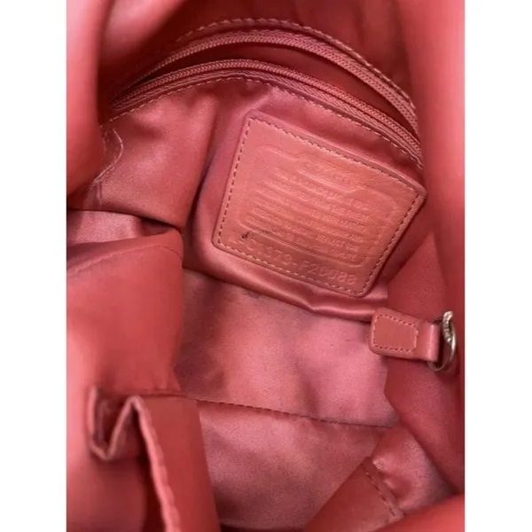Coach Classic Orangepink Fabric Cross Body Bag - Image 4
