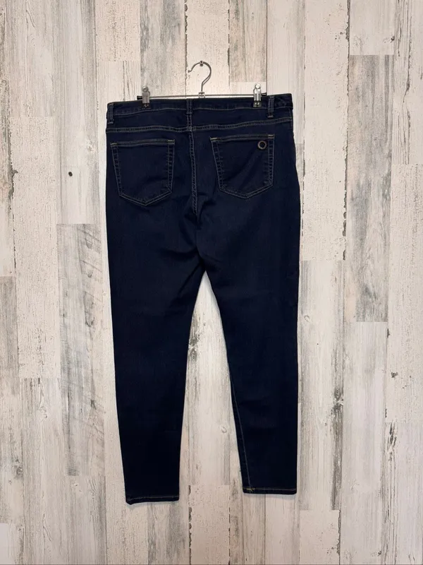 Michael Kors Izzy Skinny Jeans Womens 12 Dark Wash Stretch Denim Pants - Image 2