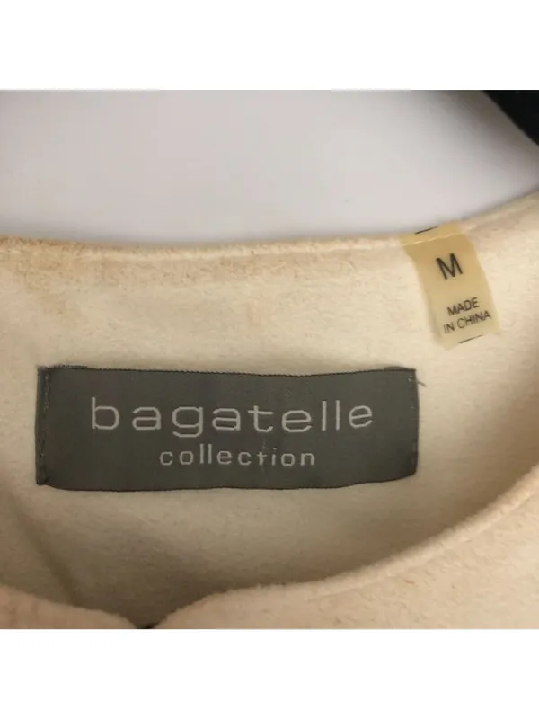 Bagatelle Collection White Sleeveless Faux Suede Lace Fringe Vest M FLAW - Image 4