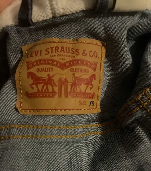 Jean Jersey Jacket hoodie Levi’s XS - Image 3