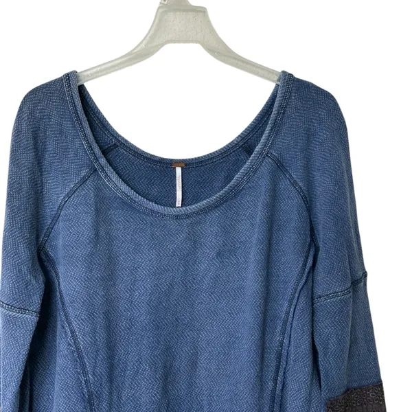 Free People You Don't Own Me Henley Thermal Sweater M boho - Image 4