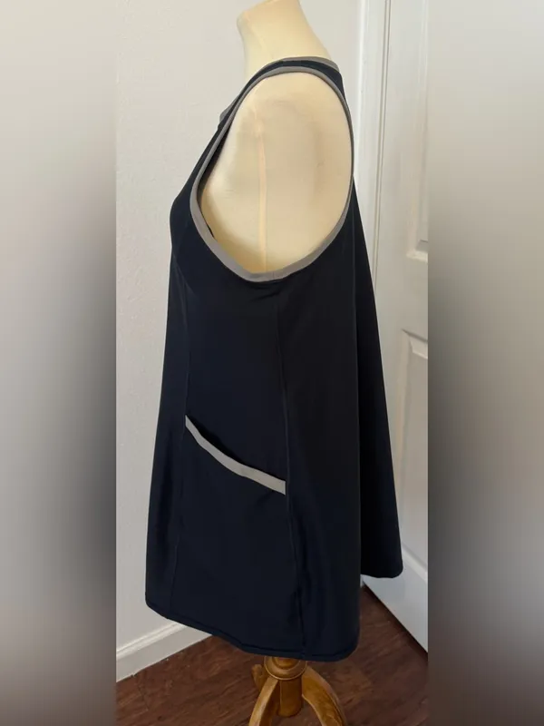 Summersalt The Do-It-All Tennis Dress Gym Athleisure Outdoors Active Black Sz 18 - Image 3