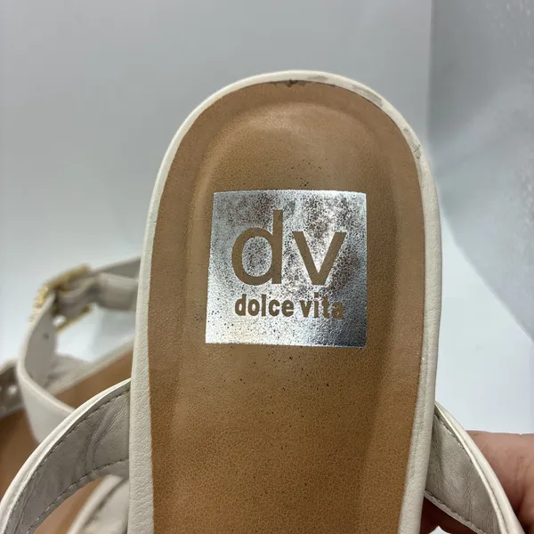 Dolce Vita Raffia Buckle Mule Sandals Natural Slip On Women’s Size 8 - Image 3