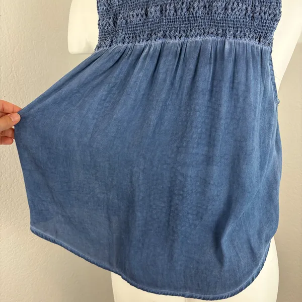 Free People Ruffle me up blue sleeveless top - Image 7
