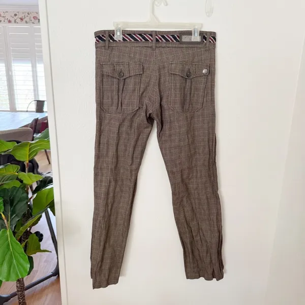Vintage Moschino Jeans Plaid Tartan Pants Sz 30 - Image 3
