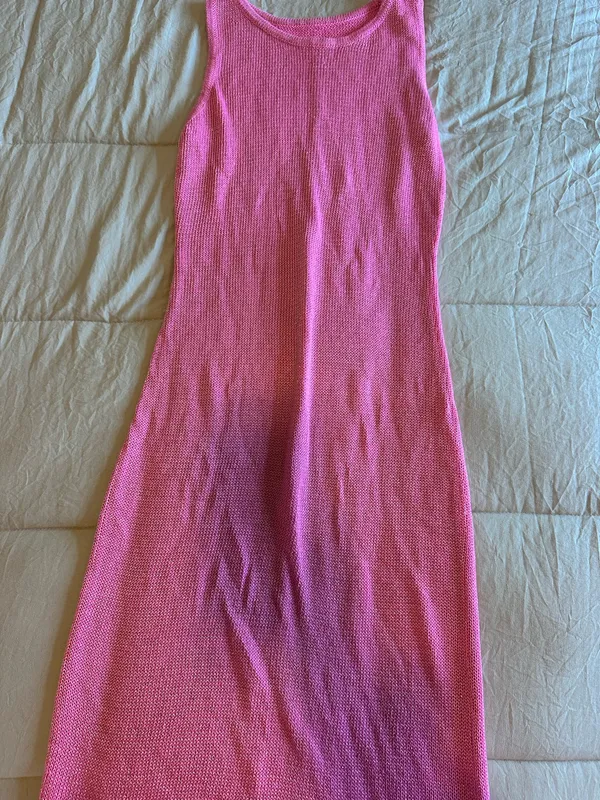 SheIn Pink Sparkle Maxi Dress - Image 2