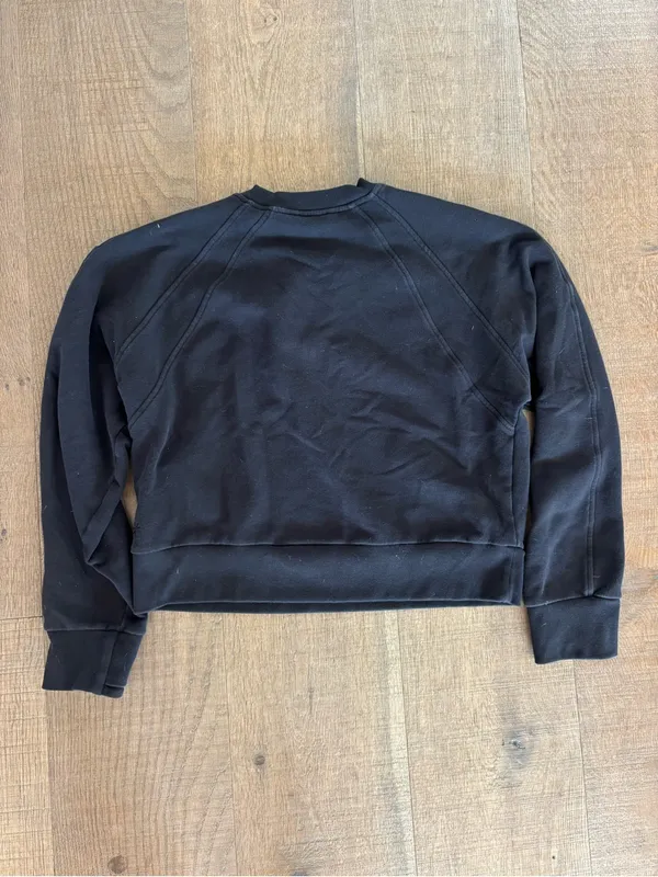athleta crew neck pullover sweatshirt black - Image 5
