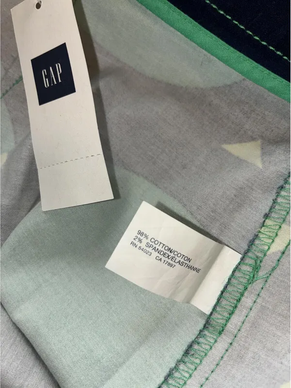 New With Tags GAP Women's Navy Blue & Green Tennis Ball Print Mini Skirt Size 10 - Image 5