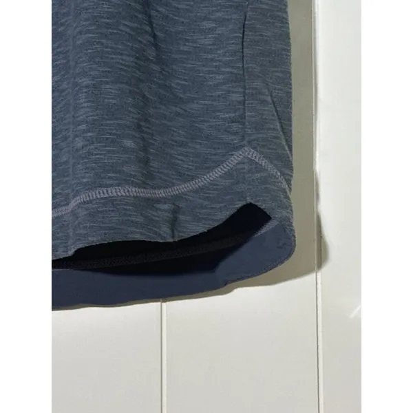 Athleta Techie Terry Mini Skirt Womens L Heather Gray Drawstring Pockets UPF 30 - Image 4