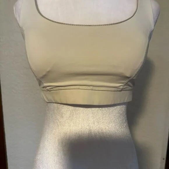 Lululemon Energy Bra Tan Beige 8 Women Crossback Yoga Workout‎ - Image 4