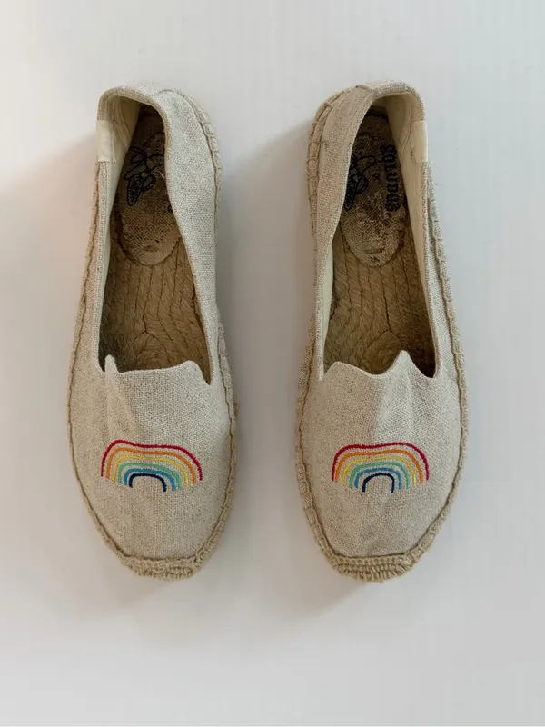 Soludos x Ashkahn Natural Rainbow Embroidered Espadrilles - Image 5