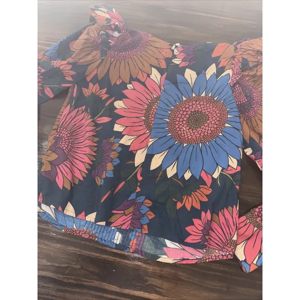 FARM RIO Blouse Womens Floral Top Tropical Boho Anthropologie XS - Image 9