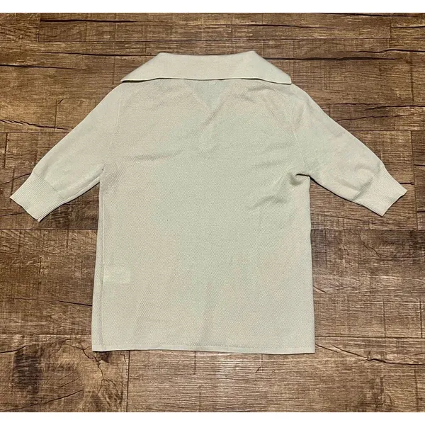 Chloé silk cashmere blend collared polo knit top - Image 2