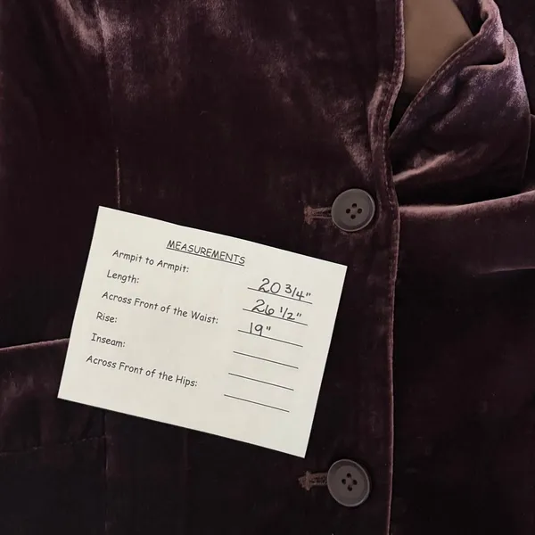 SUNDANCE Purple Silk Velvet Sofia Boyfriend Blazer Jacket Two Button Solid 10 - Image 10
