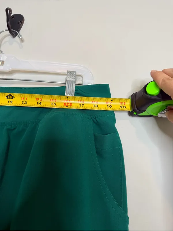 FIGS Yola High Rise Scrub Pants Womens 3XL Petite Green Straight Leg Cargo - Image 3