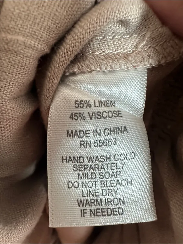 Cynthia Rowley Dusty Mauve Flutter Sleeve Maxi Dress Linen Prairie Demure Medium - Image 9