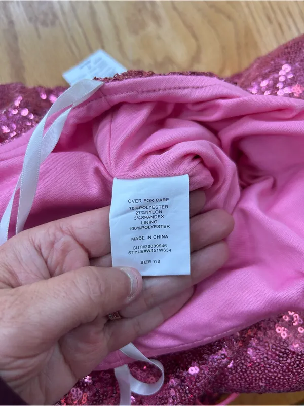 NWT Windsor Athena Formal Cutout‎ Sequin Dress Pink Size 7 Prom Pageant Evening - Image 7