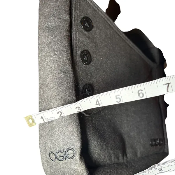OGIO Charcoal Gray‎ Shoulder Wool Messenger Bag Boho Casual Crossbody Everyday - Image 9