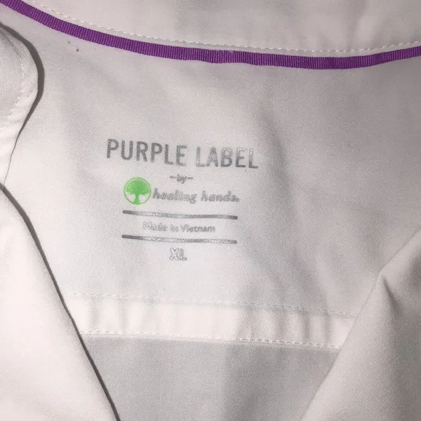 Purple label healing hands white nurses active top jacket size XLarge - Image 3