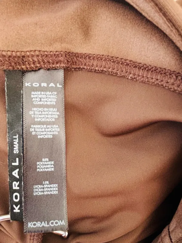 Koral Lustrous crop legging in bronze size small - Image 3