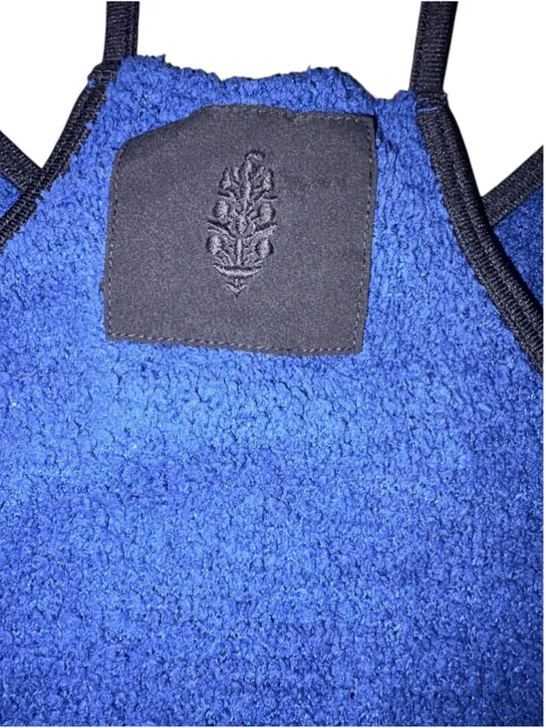 Free People Movement Hot Shot Cuddle Up Cozy Jumpsuit Size L Prep School Blue - Image 7