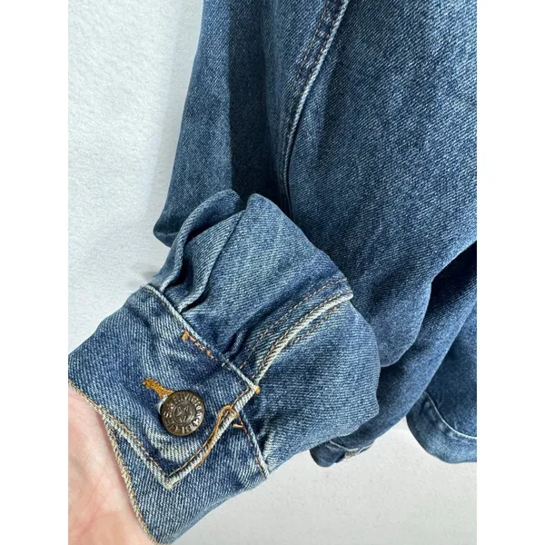 Vintage‎ Riviera Blues Las Vegas Denim Jacket Riviera Hotel Casino Fireworks L - Image 7