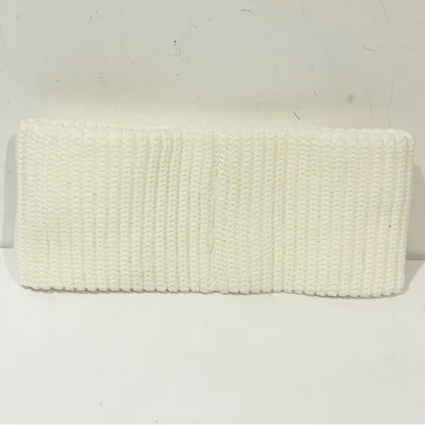 Coach Winter Cable Knit Headband Cream Color with Logo Patch‎ One Size - Image 3