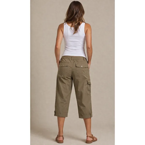 Cache Crop Cargo Pant Rhinestone Stud Adjustable Length Embellished NWT $98 Sz14 - Image 2