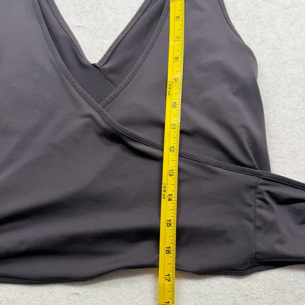 Lululemon Twist Me Up Crop Tank Top Women’s Small Gray Wrap Back Yoga Workout - Image 4