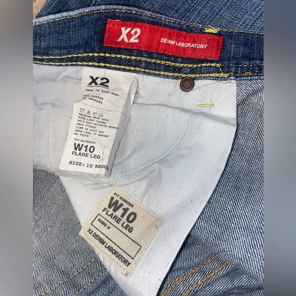 Stylish X2 Medium Blue Flare Women's Jeans - Image 2
