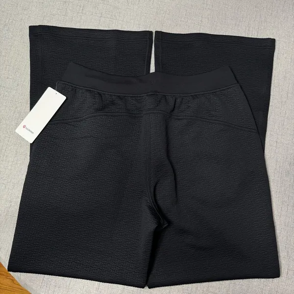 Lululemon Textured High Rise Flared Track Pant Black Size 12 NWT - Image 7