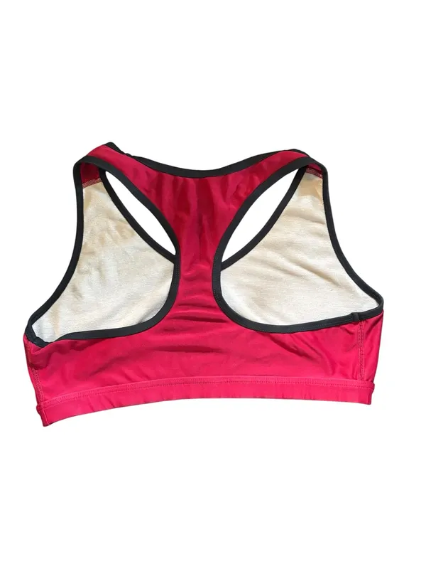 Nike Dri Fit Racerback Sports Bra XL Red Black Silky Feel Pilates Yoga Workout - Image 2