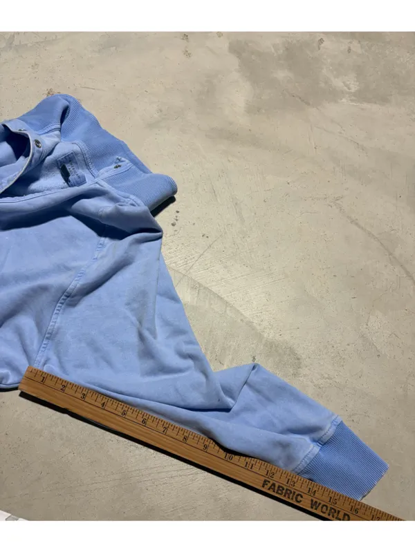 American Eagle Light Blue Women's Pullover Snap-Front Sweatshirt medium - Image 6