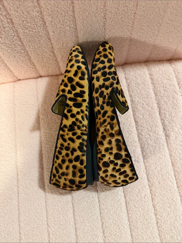 Birdies The Starling Cheetah Calf Hair Slip On Loafer Size 8.5 - Image 7