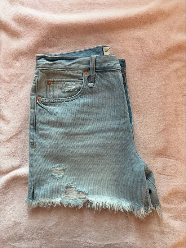 Free People Jean Shorts Distressed - Image 4