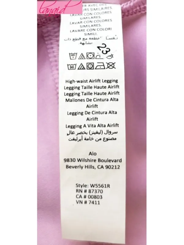 Alo High-Waist Airlift Legging Sugarplum Pink Hi-Rise Waisted Skinny Tights Pant - Image 11