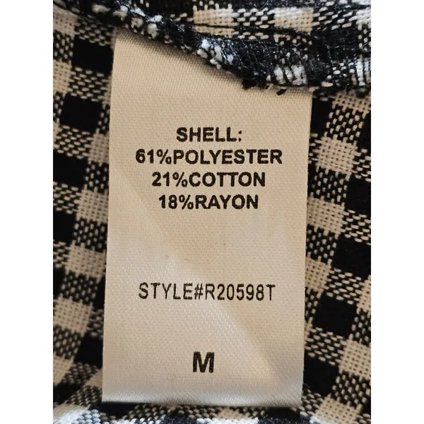 Pomander Place Tuckernuck Womens Abigail Black White Gingham Dress Medium - Image 5