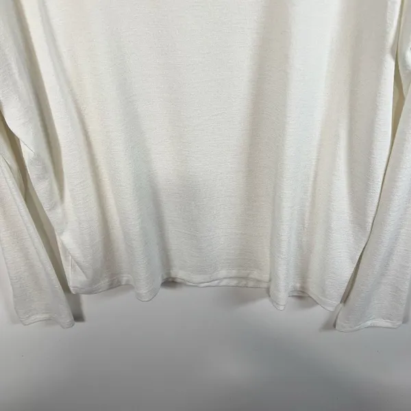 Rag‎ & Bone Open Back Long Sleeve White Top Size Medium Lightweight Designer - Image 3