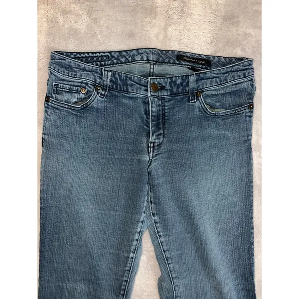 Women's Seven7 Blue Flare Jeans - Image 2